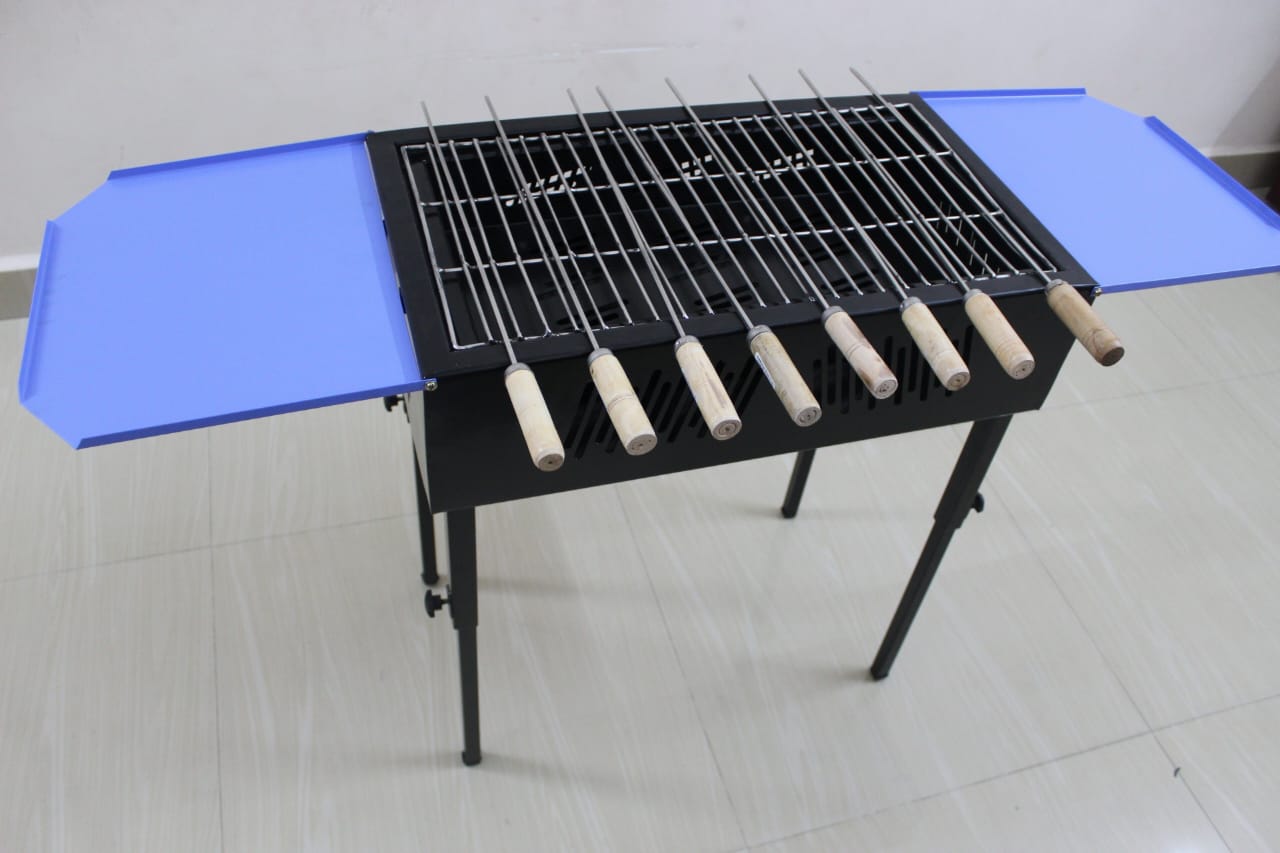 Grillon BBQ Grill Rental Blue full open view