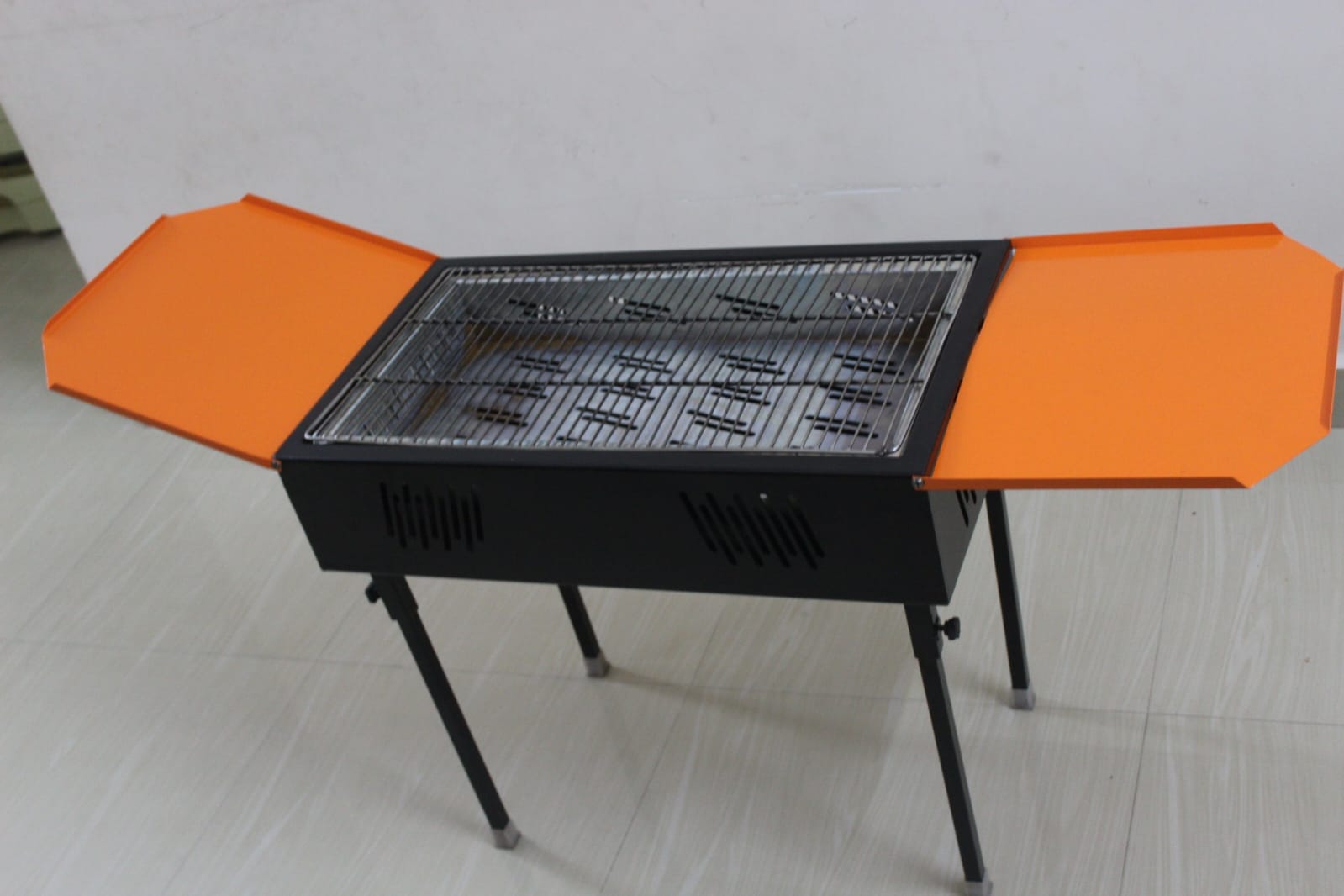 Grillon BBQ Grill Rental orange fully open view